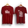 Boss real boss maroon half sleeve couple t-shirt