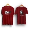 Chemistry maroon half sleeve couple t-shirt