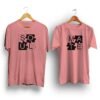Soulmate peach pink half sleeve couple t-shirt