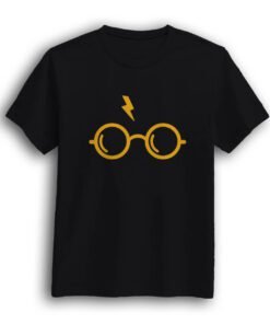 HP theme black half sleeve men t-shirt