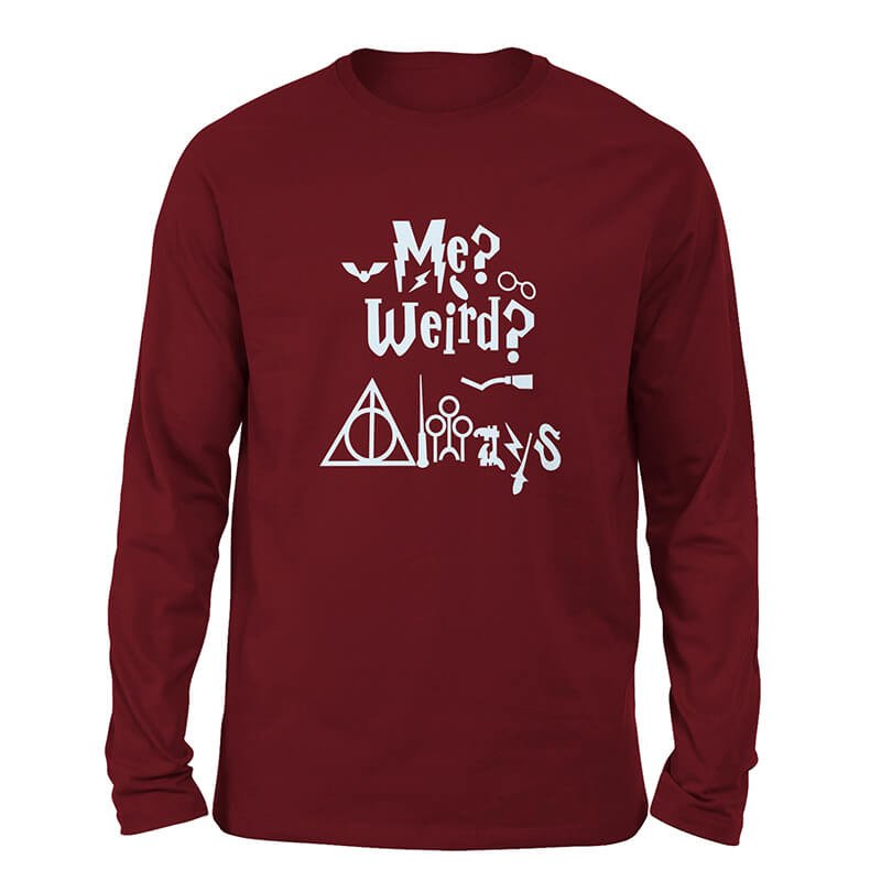 Me up full sleeve maroon t-shirt