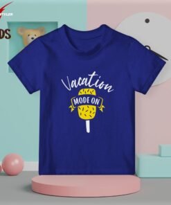 vacation mode pink t-shirt for kids