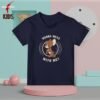 wanna mess kids navy color jerry theme t-shirt