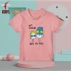chilling with pops pink color kids t-shirt