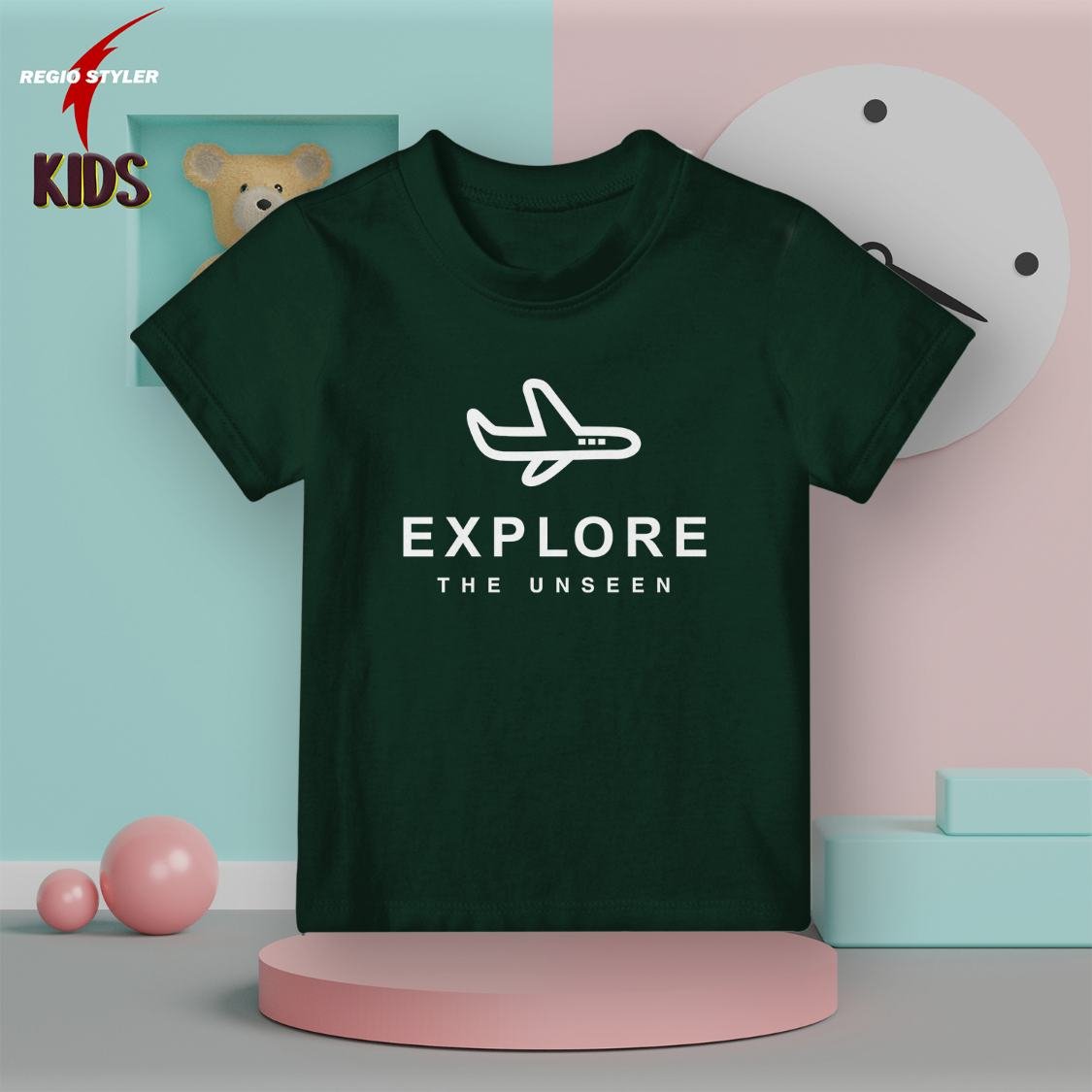 Explore kids bottle green t-shirt