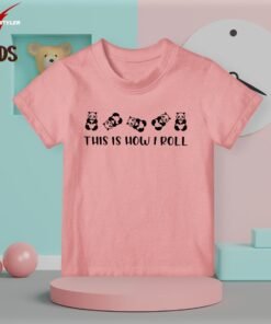 how i role panda kids t-shirt