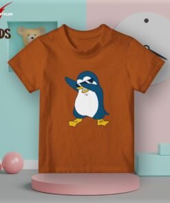 Penguin kids orange t-shirt