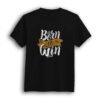 Born to win black half sleeve men t-shirt