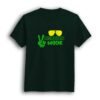 vacation mode bottle green t-shirt