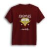 Adventure awaits maroon half sleeve t-shirt