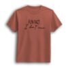 i don't care peach orange men's t-shirt