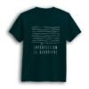 Imperfection is beautiful petrol color t-shirt