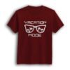 Vacation mode maroon half sleeve men t-shirt