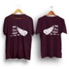 half sleeve purple couple t-shirt