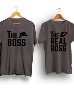 Boss real boss ash half sleeve couple t-shirt