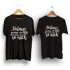 Distance means little couple t-shirt black color