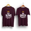queen purple couple t-shirt