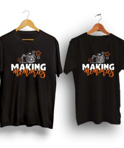 Making memories couple t-shirt black color