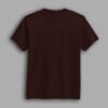 chocolate color round neck half sleeve t-shirt