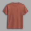 Peach orange color round neck half sleeve t-shirt