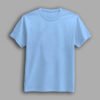 Sky blue color round neck half sleeve t-shirt