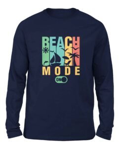 Beach Mode Navy Blue color full sleeve t-shirt (Copy)