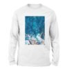 Sea beach white full sleeve color t-shirt
