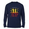 Stay Strong Navy Blue color full sleeve t-shirt