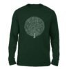 Tree theme Bottle Green color Full Sleeve t-shirt