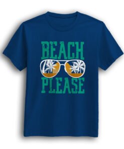Beach Please Sunglass royal blue t-shirt