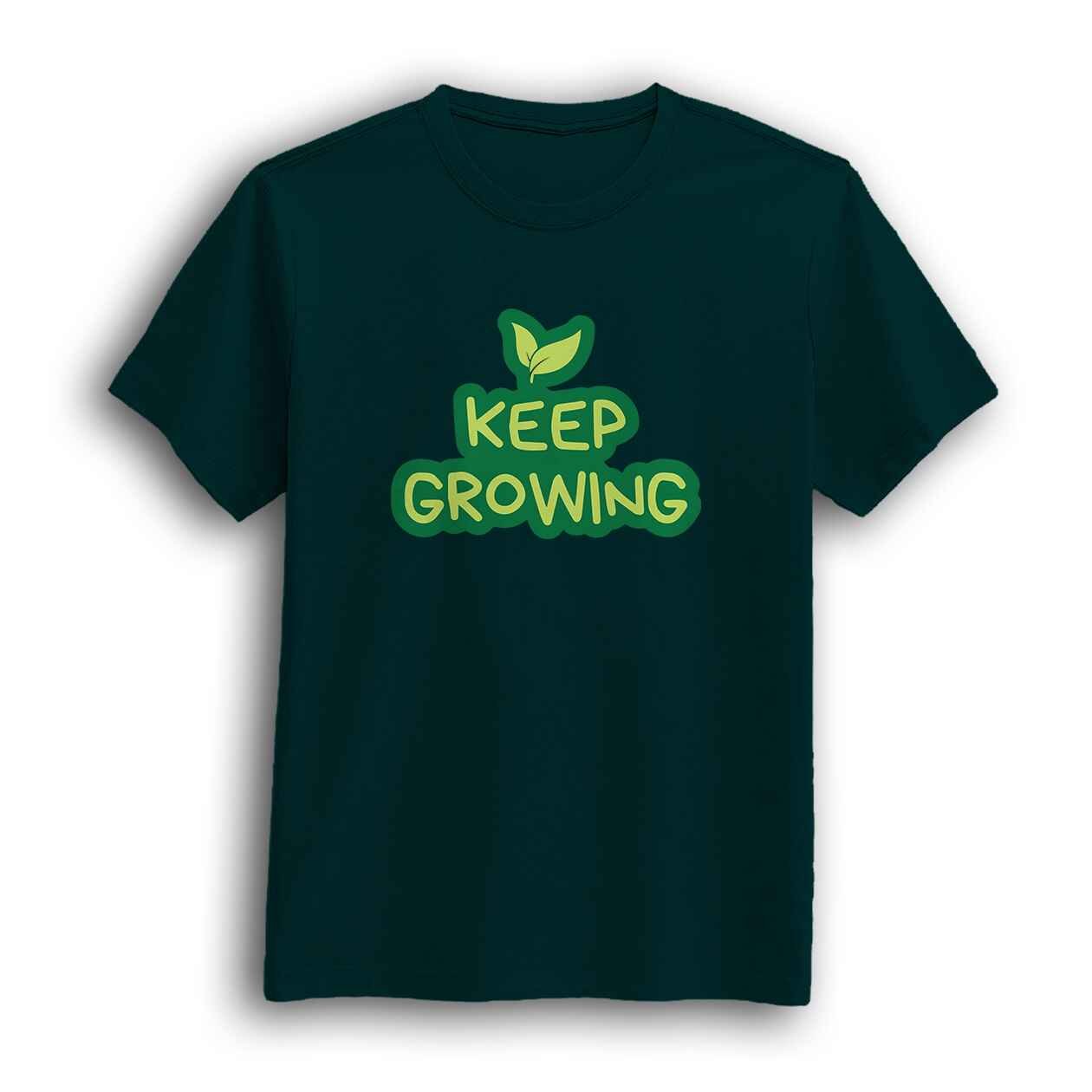 Keep Growing petrol color t-shirt