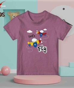 Let's Fly kids Mauve t-shirt
