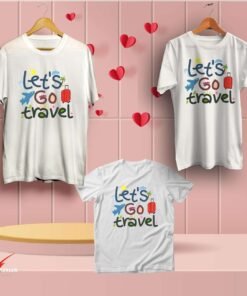 Lets Go travel family matching t shirt