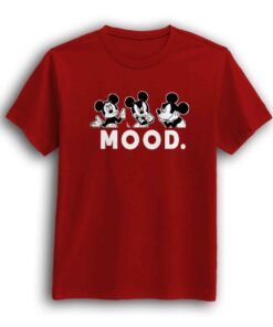 Mood Micky Mouse Theme red half sleeve t-shirt