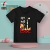 Fly me to the moon kids Black t-shirt
