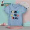 Young and Brave sky blue cartoon t-shirt