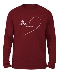 Be Yourself Maroon color full sleeve t-shirt