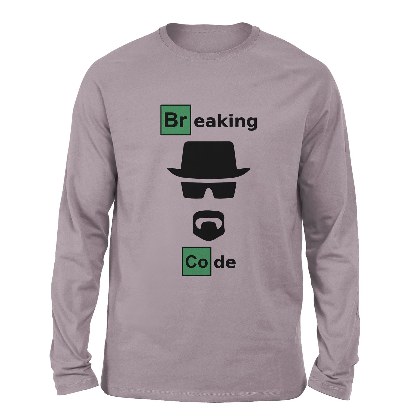 Breaking Code Gray Lilac Full Sleeve t-shirt