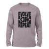 Evolve or Repeat Gray Lilac Full Sleeve t-shirt