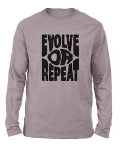 Evolve or Repeat Gray Lilac Full Sleeve t-shirt