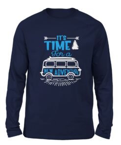 Time for a new Adventure Navy Blue color full sleeve t-shirt