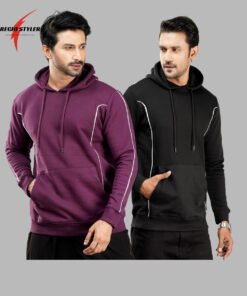 Black and Purple Premium Hoodie Combo